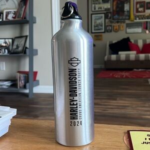 Harley-Davidson Metal Reusable Water Bottle with Key Ring